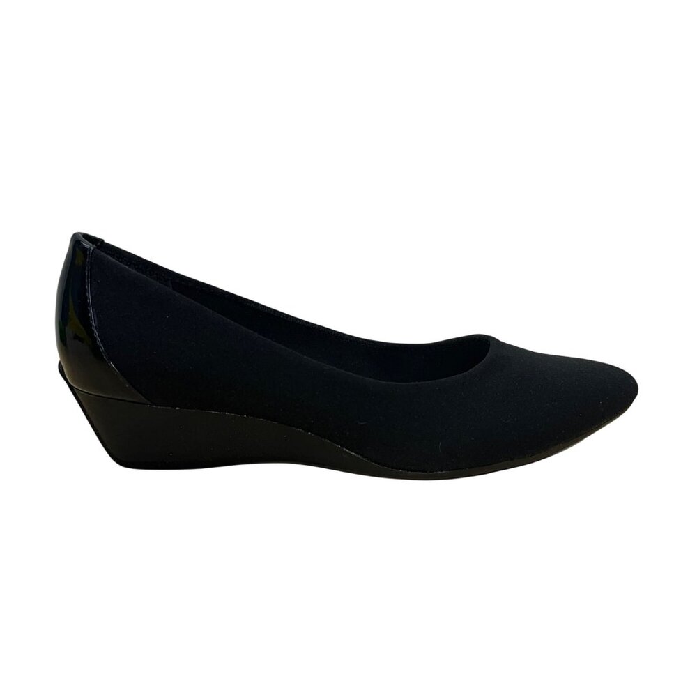 Circa Joan & David Women’s Black Fabric Upper Wedge Pumps Size 7M